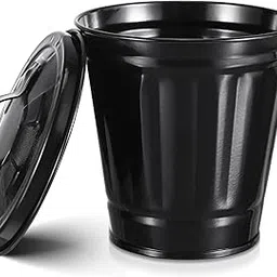ULTECHNOVO Small and Compact Trash Can Lid for Living Room Desktop Waste Bin Flower Pot Sturdy Iron Easy to Use-picture-10