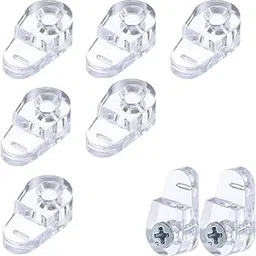 DEEGAA MART 40-Piece Mirror Holder Clip Kit – Clear Plastic Glass Fixing Clips with Screws, Wall Mount Mirror Hanging Kit for Bathroom, Cabinet Doors, Wardrobe, Frameless Mirrors-image-38