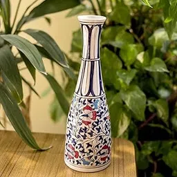 Maya | Ceramic Hand-Painted Flower Vase 12-Inch Tall | Elegant Pottery Vase for Fresh & Dried Flowers | Decorative Accent for Home, Living Room, Office Ideal Gift for Family & Friends (Multi-Color)-picture-14