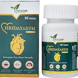 Hridayasth Ayurvedic Heart Health Supplement 60 Tablets Natural Support for Cholesterol Heart Function and Circulation-image-84