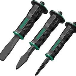 TRENDYNEST 3 Pieces Rock Chisel Set With Guard Brick Chisel For Stone Carving | Chisels | Hand Tools | Tools | Home & Garden-picture-47