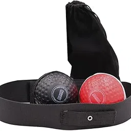 atorse ATORSE™ Boxing Reflex Ball Headband Fitness Boxing Gear Workout Reflex Punching Ball Headband Black Red-picture-10