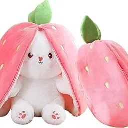 Fluffybliss Reversible Soft Toys for Kids, Stuffed Animal Plush Toys for Boys & Girls - Plushie Toy (CS Bunny Assorted Color)-picture-12