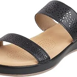 mochi Women's Faux Leather Cut-work Fashion Sandals-picture-36