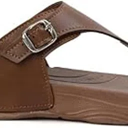 Cozy Wear Women Flats (Tan, 6) | Flats for Women | Synthetic-image-1