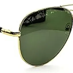 durer Classic Polarized Green Aviator Sunglasses, Gold Frame-picture-29