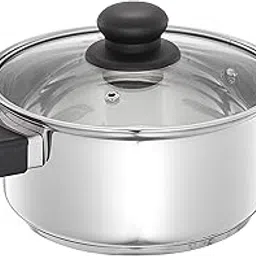 Amazon Brand - Solimo Stainless Steel Dutch Oven with Glass Lid, Induction Base (18cm, 2L)-picture-35
