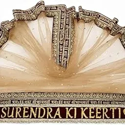 kaevion Bridal Sada Saubhagyawati Bhava Dupatta | Heavy Border Wedding Chunni | Reception Duppatta for Bride | Odhni for Indian Wedding Look-picture-45