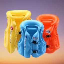 Kids Swimming Life Jacket, Inflatable Safety Vest for Children Ages 3-6 Years, Blue and Orange Float Aid-picture-16