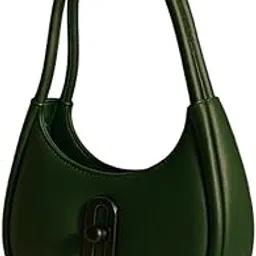Black Oval Shoulder Bag for Women - Premium PU Leather Stylish Handbag-picture-29