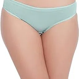 clovia Women's Low Waist Bikini Panty in Green-picture-19