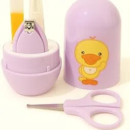 Kritiu 4 in 1 Baby Grooming Kit Portable Newborn Manicure & Healthcare Accessories Set Safe 0 Months Infant & Toddler Hygiene Care with Nail Clippers Scissors Nail Cutter & Travel Case (Peach)-picture-35