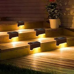 Solar Step Lights Outdoor Waterproof Solar Stair Lights Stainless Steel Solar Powered Deck Lights Auto On/Off for Porch Deck Steps Patio Stairs (Pack of 4)-picture-16