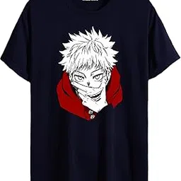 Drizzle CLICKS Sukuna Jujutsu Kaisen Anime Quote Printing T-Shirts for Men Collection | Mens Anime Tshirt | (XS,S,M,L,XL,2XL Size Tshirt)-picture-13