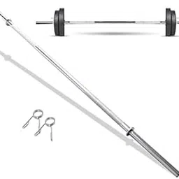 Watson Straight Barbell Bar 5 Feet 25mm Weight Bar, High Rated Bar for Weight Capacity, Solid Iron Weighted Workout Barbell Straight Weightlifting Technique Bar for Home Fitness Exercise Equipment-picture-23