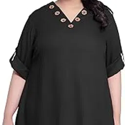 indietoga Women's Plus Size Casual Longline Tunic Tops (2XL to 7XL)-picture-28
