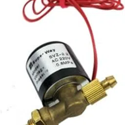 Generic Unique India 220V AC Solenoid Valve, Brass Body, 2.2mm Nominal Diameter, 8mm Inlet, 6mm Hose, 2 Ports image 1