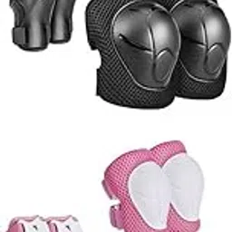 Merishopp Child Gear Set Protective Adjustable Hand for Bicycle Black Pink| Sports Equipment | Outdoor Sports Gear | Exercise Gear-picture-56