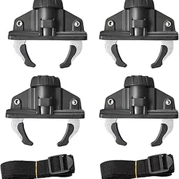 TRENDYNEST 4 Pieces Car Roof Cargo Carrier Rack Clamps for 0 Sturdy with 2 Straps | Car & Truck Racks image 1