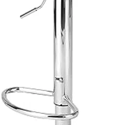 Round Bar Stool PU Leather with Footrest 15.2x14x32.7 Height Adjustable Swivel Pub Chair Home Kitchen Bar stools Backless Stool (White)-picture-28