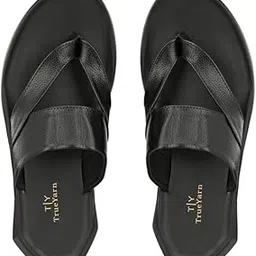 trueyarn Original Leather Slippers for Men | Leather Sliders for Men | Thong Sandals for Men | Stylish | Durable | Anti-Skid-picture-39