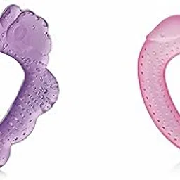 BeeBaby Teethers for 6 to 12 Months BPA Free. Cooling Water Filled Baby Teether, Soft Teething Toy for Babies with Carry Case, Soothes Gums and Easy to Grip. 100% BPA, PVC Free. (Strawberry & Grapes - Pink_Violet, Pack of 2)-image-8