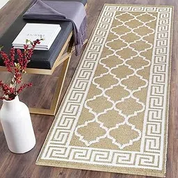 Luxe Looms- Premium Anti Slip Runner for Bedroom, Living Room, Kitchen, etc. 2X6 feet, 8 mm Thick, Pure Cotton, Washable 2x6 Feet, Beige.-picture-24