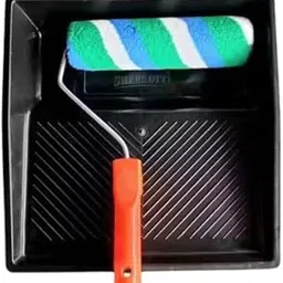 Paint Roller Tray Set, Black Plastic Paint Pan with Orange Handle Roller, Professional Painting Tools-picture-14