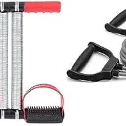 Shopfleet Tummy Trimmer with Toning Tube | Double Spring Tummy Trimmer | Double Toning Tube | Ab Exerciser | Resistance Tube | Body Toner | Waist Reducer | Fitness Equipment | Gym Accessories (Combo) image 1