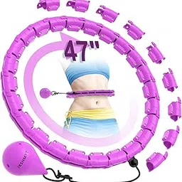 JKSHMYT Weighted Hula Hoops for Adults Weight Loss, Infinity Hoop Fit Plus Size 47 inch 24 Links, Exercise Hoola Hoop Suitable for Women and Beginners-image-92