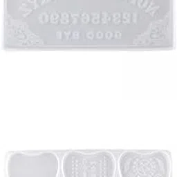 Bnf® 2X Planchette Divination Board Mold Jewelry Making Ouija Resin Molds|Crafts | Multi-Purpose Craft Supplies | Crafting Pieces | Resin Craft Molds & Supplies image 1