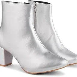 jm looks Women's Low Heel Chelsea Ankle Boots Fashion with Side Zipper Elastic Fall Booties Shoes-picture-15