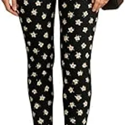 Women's Black Printed Stretchable Cotton Blend Casual Jegging-image-68