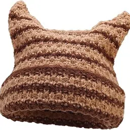 enakshi (label) Women Winter Hat Cute Winter Warm Beanie Cap for Hiking Travel Autumn Winter Brown|Clothing, Shoes & Accessories | Womens Accessories | Hats-picture-12