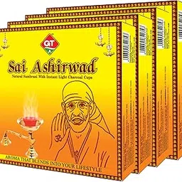 GT Sai Ashirwad Sambrani Dhoop Cups | Natural Havan Cups for Pooja, Meditation, Yoga, Home & Religious Rituals | Pure Herbal Aroma with Long-Lasting Fragrance | Pack of 4 (12 Cups Each + Burner Plate)-image-4