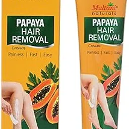 Multani Naturals Papaya Hair Removal Cream | Exfoliating formula Enriched with Papaya Fragrance and Vitamin E | Painless, Easy, and Effective Hair Removal for Men and Women | 30 ml-picture-50
