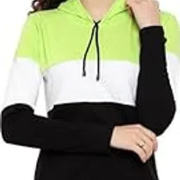 hks fashion Women's Cotton Trendy Hooded Neck Hoodie | Women's Designer Color Block Hooded Neck T-Shirt-picture-15