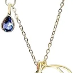 cassarina Gold Plated Stainless Steel Evil Eye Pendant with Chain | White & Blue AD Stone Studded | Protective Amulet Jewellery for Women & Girls-picture-29