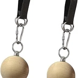 ATORSE Pull up Ball Grip Wooden Power Grip Ball for Chin up Bar Home Gym Kettlebell Dia 6cm 1 Pair-image-35