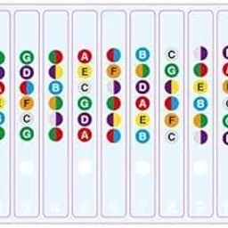 2xLearn Guitar Fingerboard Note Decal Scale Sticker for Electric Guitar Clear-picture-34