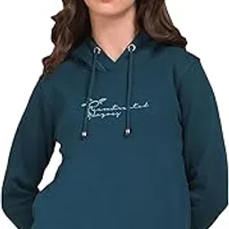 crimsoune club Women's Green Graphic Print Hooded Neck Sweatshirt-picture-18