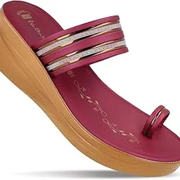 walkaroo Women's Wedge Sandals with Cushion Sole, Toe Ring and Wide Straps, Lightweight for Casual Wear - WLR74506-picture-44