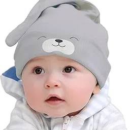 syga Newborn Baby Cap Small Cute Puppy Long Tailed Design Cottan Baby Cap for 0-2 Year-picture-34