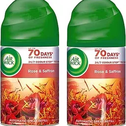 Air Wick Freshmatic Automatic Air Freshener Refill, Rose & Saffron -250 ml | 2600 Sprays Guaranteed | Automatic Room Freshener, Bathroom Freshener and Room Spray (Pack of 2)-picture-14