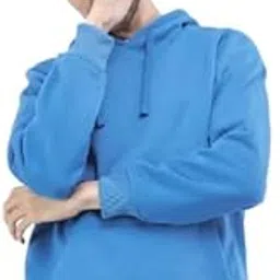 lasmo Men's Casual Hooded Neck Regular Fit Fleece Plain Hoodie For Winters Wear-picture-11