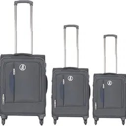 dace Stylish Trolley Bag 20" 25" 29" Combo Set of 3 Trolley Bags Soft Luggage Bag Perfect Travel Needs! PLT (Black)-picture-40
