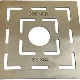 Gromed Square Floor Drainer/Drain Jaali/Drainage & Pipe Cover/Long Grafting Holes Floor Trap for Terrace, Porch, Bathroom- SS304 Rust Proof Heavy Duty, 1.2mm/18G Thick-picture-47