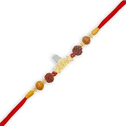 Vivastri's Premium Tirupati Balaji Rudraksha Rakhi For Brother & Lovely Sister-VIVA1010RKG-picture-47