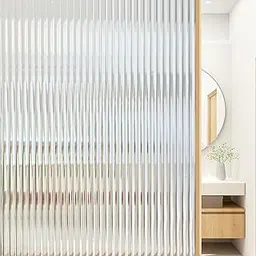 CREON Fluted Window Privacy Glass Film Reeded Window Film,Office Home Privacy 3D Fluted Frosted Sticker (40X243/Cm, Fluted Frosted Film)-picture-28