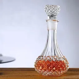 VISMII Whiskey Decanter/Wine Decanter Carafe,1000ml Liquor Decanter for Alcohol, Wine, Scotch, Brandy or Bourbon Decanter, Lead-Free Crystal Decanter - 1pc, Clear. image 1